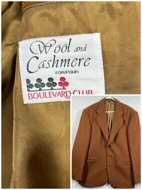 Boulevard Club Blazer Mens 40 Wool Cashmere Blend Sport Coat Jacket Classic